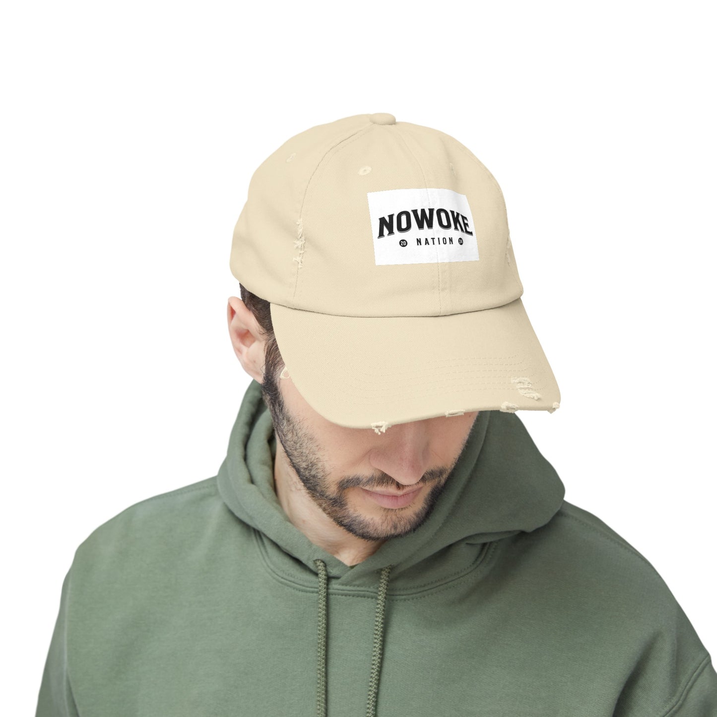 NoWoke Nation Distressed Cap